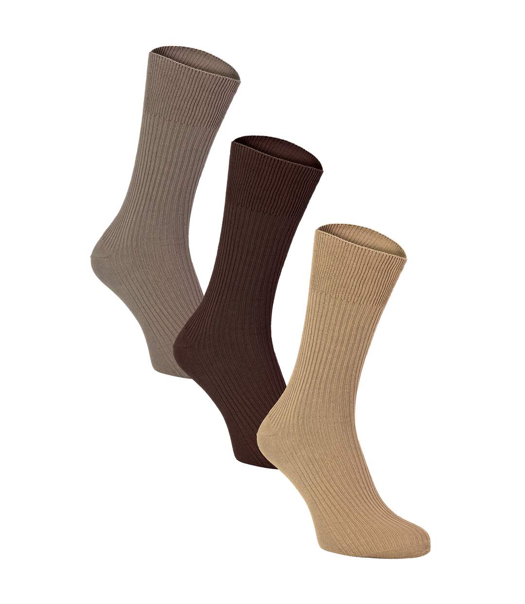 Chaussettes respirantes non élastiques pour hommes 100 % coton-3