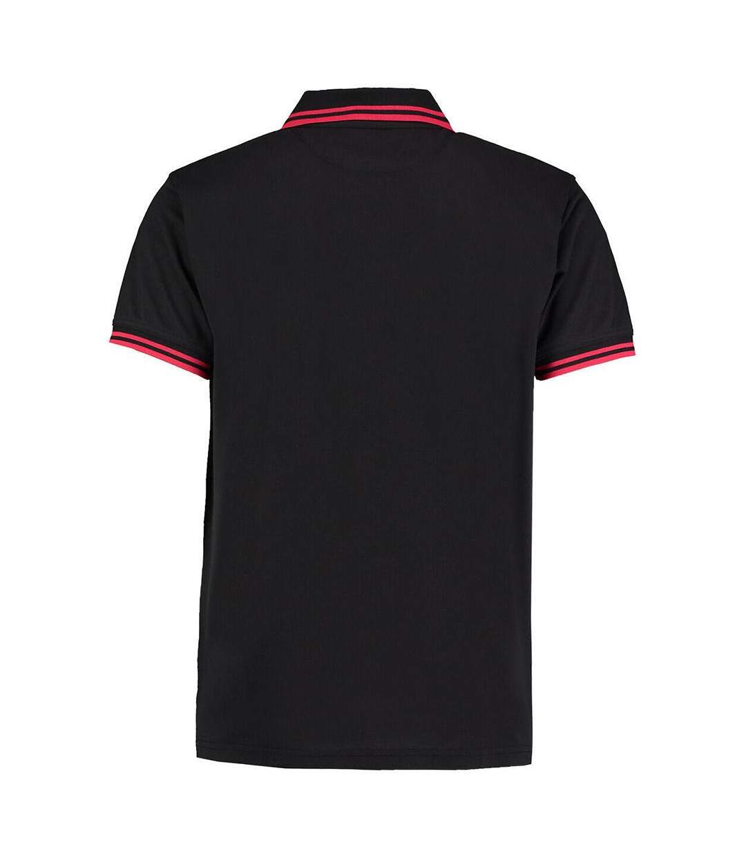 Polo À Manches Courtes  Pour Homme Noir Rouge Kustom Kit-3