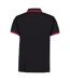 Polo À Manches Courtes  Pour Homme Noir Rouge Kustom Kit-3