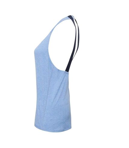 Tri Dri Womens/Ladies Double Strap Back Vest (Turquoise Melange)