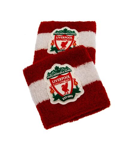 Liverpool FC Crest Wristband (Pack of 2) (Red/White) (One Size)