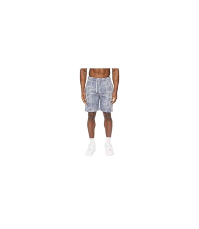 Short De Jogging Motif/style Camouflage Bardon Homme Bleu Acier Camouflage Crosshatch