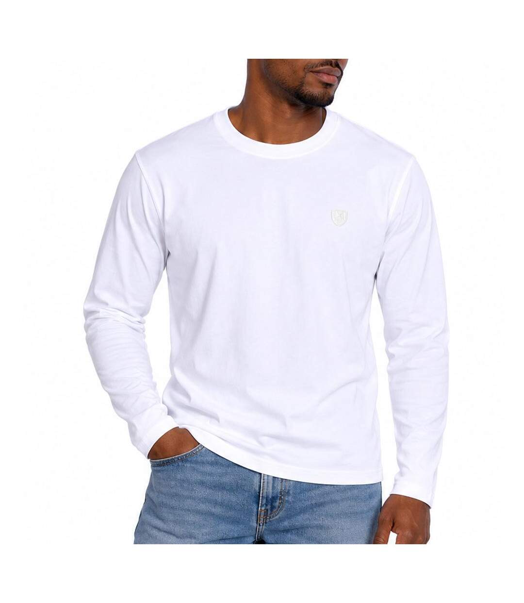 T-Shirt blanc homme redskins sleeves-1