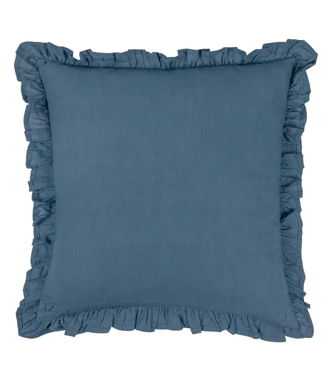 Kirkton pleated floral cushion cover 50cm x 50cm french blue Paoletti