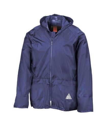 Unisex adult waterproof jacket and trousers set royal blue Result