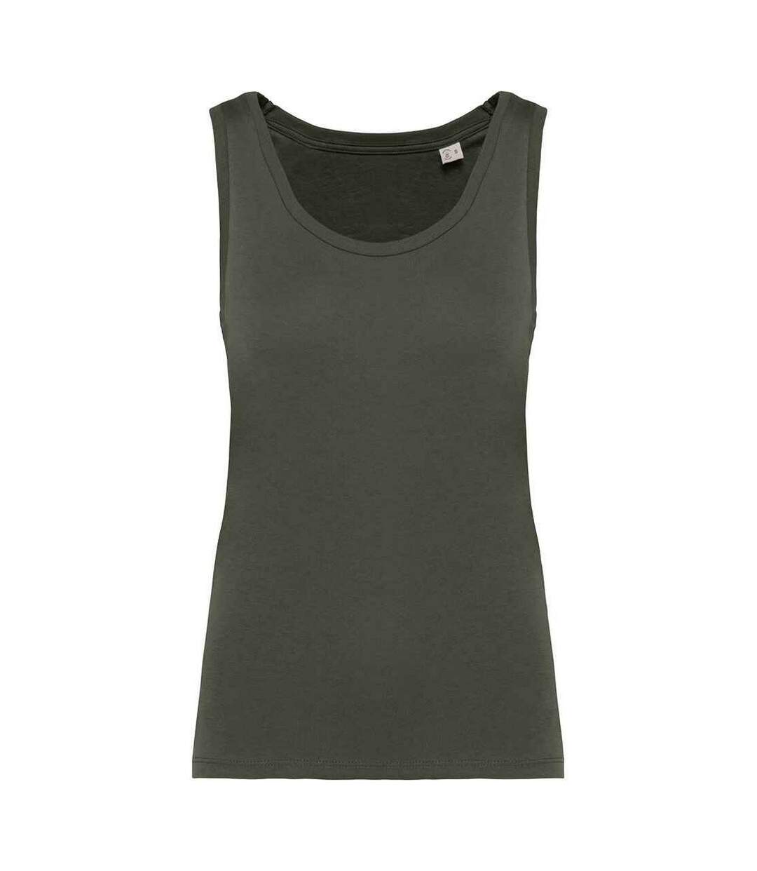 Womens/ladies Tank Top Organic Khaki Native Spirit-1