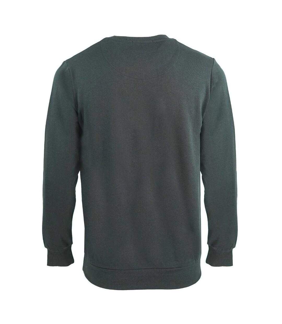 Mens Crest Crew Neck Sweatshirt Black Aquascutum-2