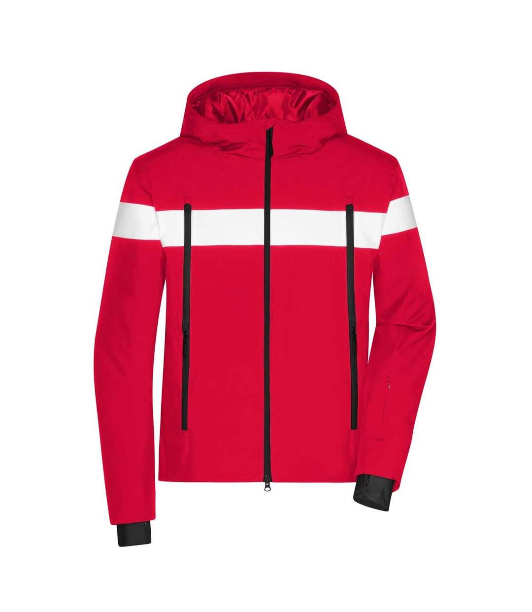 Veste Wintersport Homme Rouge Clair Blanc Noir James And Nicholson-1
