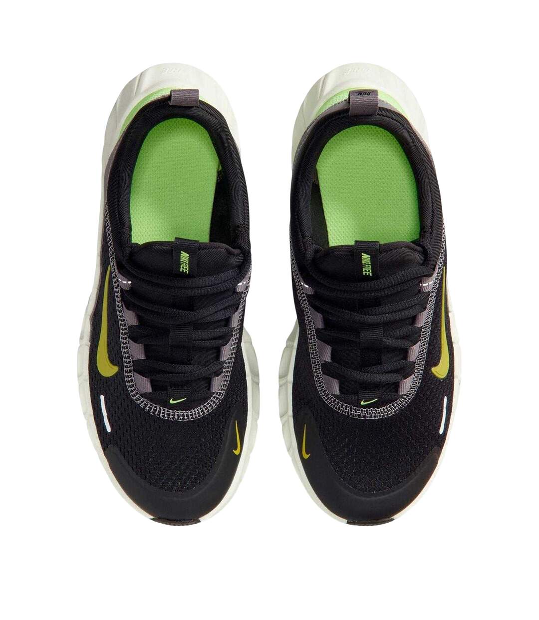 Childrens/kids 5.0 Mesh Barefoot Flat Trainers Black Saffron Nike-4