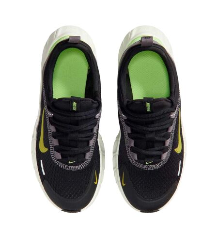 Childrens/kids 5.0 Mesh Barefoot Flat Trainers Black Saffron Nike