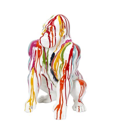 Gorille multi-couleur en polyrésine - Hauteur 46 cm
