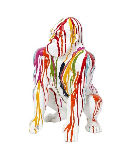 Gorille multi-couleur en polyrésine - Hauteur 46 cm