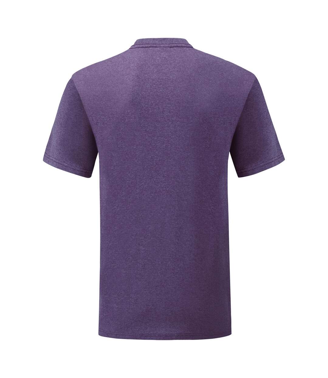 T-shirt manches courtes homme violet chiné Fruit of the Loom