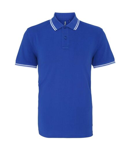 Polo homme bleu roi/blanc Asquith & Fox