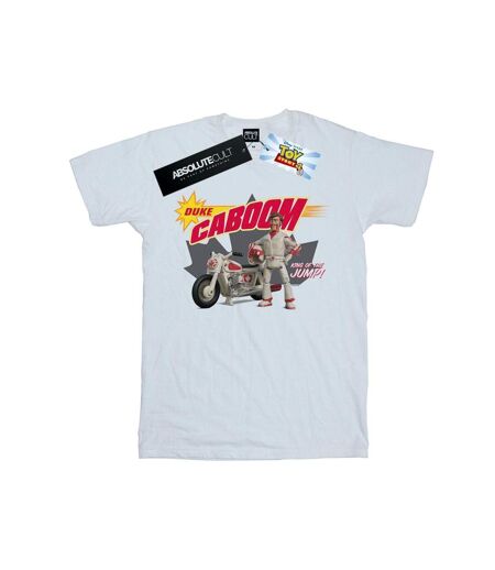 Disney Womens/Ladies Toy Story 4 Duke Caboom King Of The Jump Cotton Boyfriend T-Shirt (Blanc) - UTBI46983