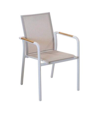 Fauteuil de jardin empilable en aluminium Aroha