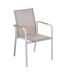 Fauteuil de jardin empilable en aluminium Aroha