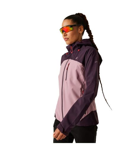 Womens/ladies Torrek Ii Colour Block Waterproof Jacket Deep Plum Lilas Dare 2B
