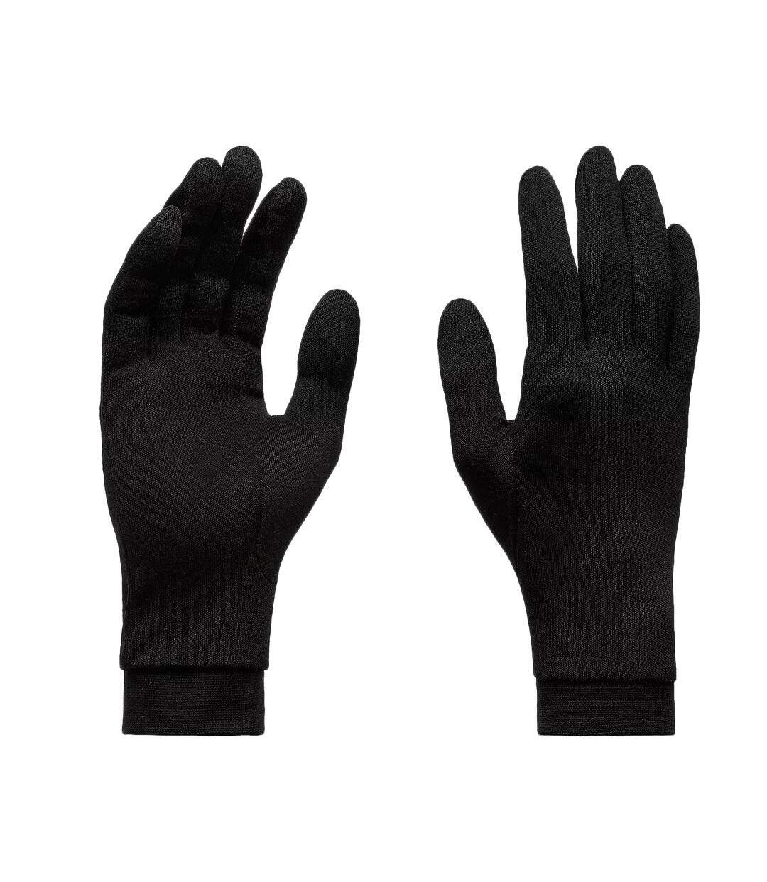 Gants noir mixte homme cairn silk gloves - t10-1
