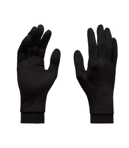 Gants noir mixte homme cairn silk gloves - t10