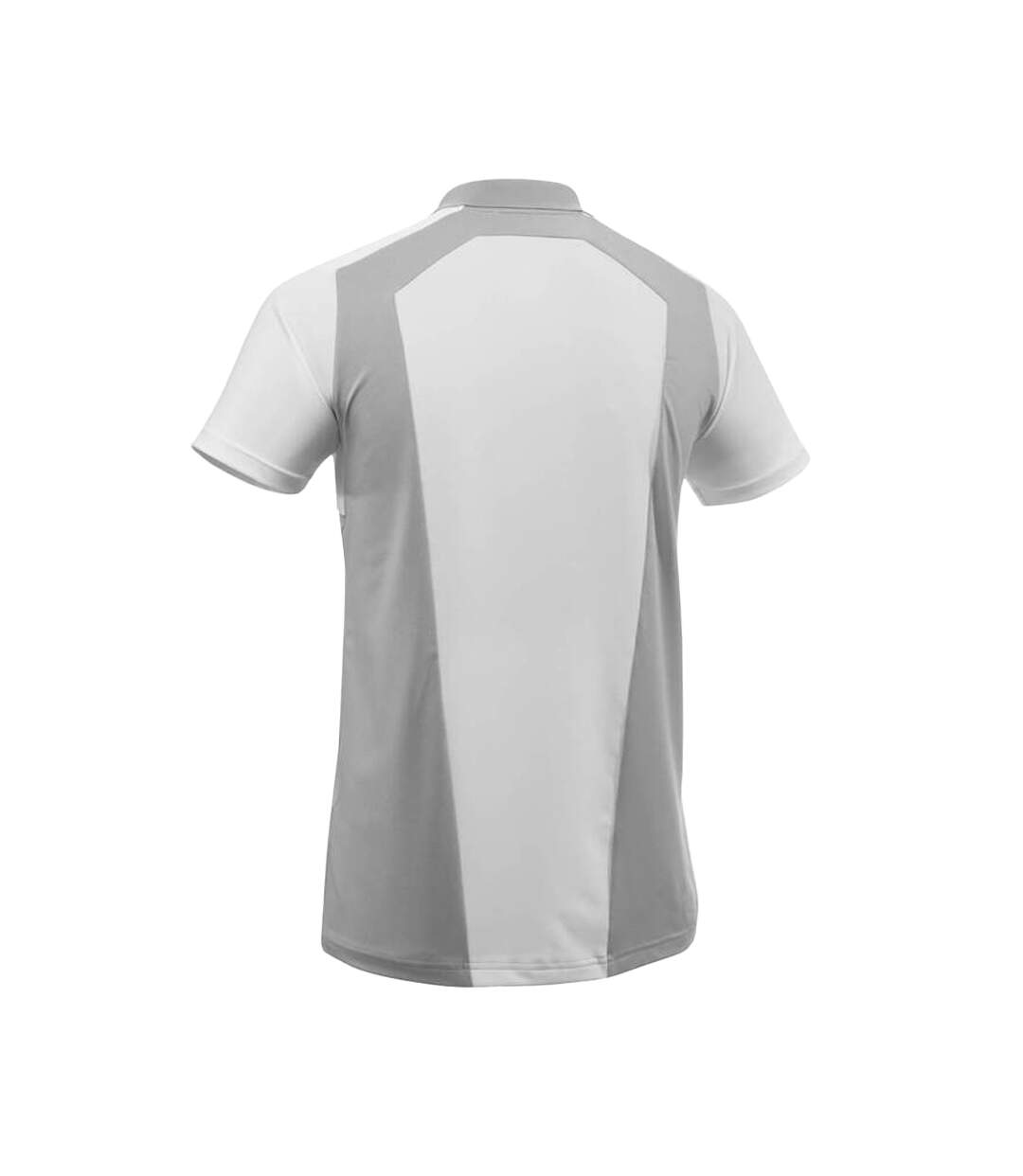 Mens Advanced Chest Pocket Polo Shirt Grey White Mascot-2