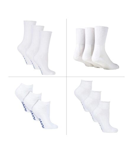 Lot de 12 paires de chaussettes unisexes pour diabétiques