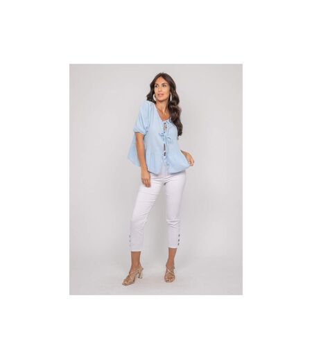Blouse nouée gaze de conton OLERVIE - Dona X Lisa