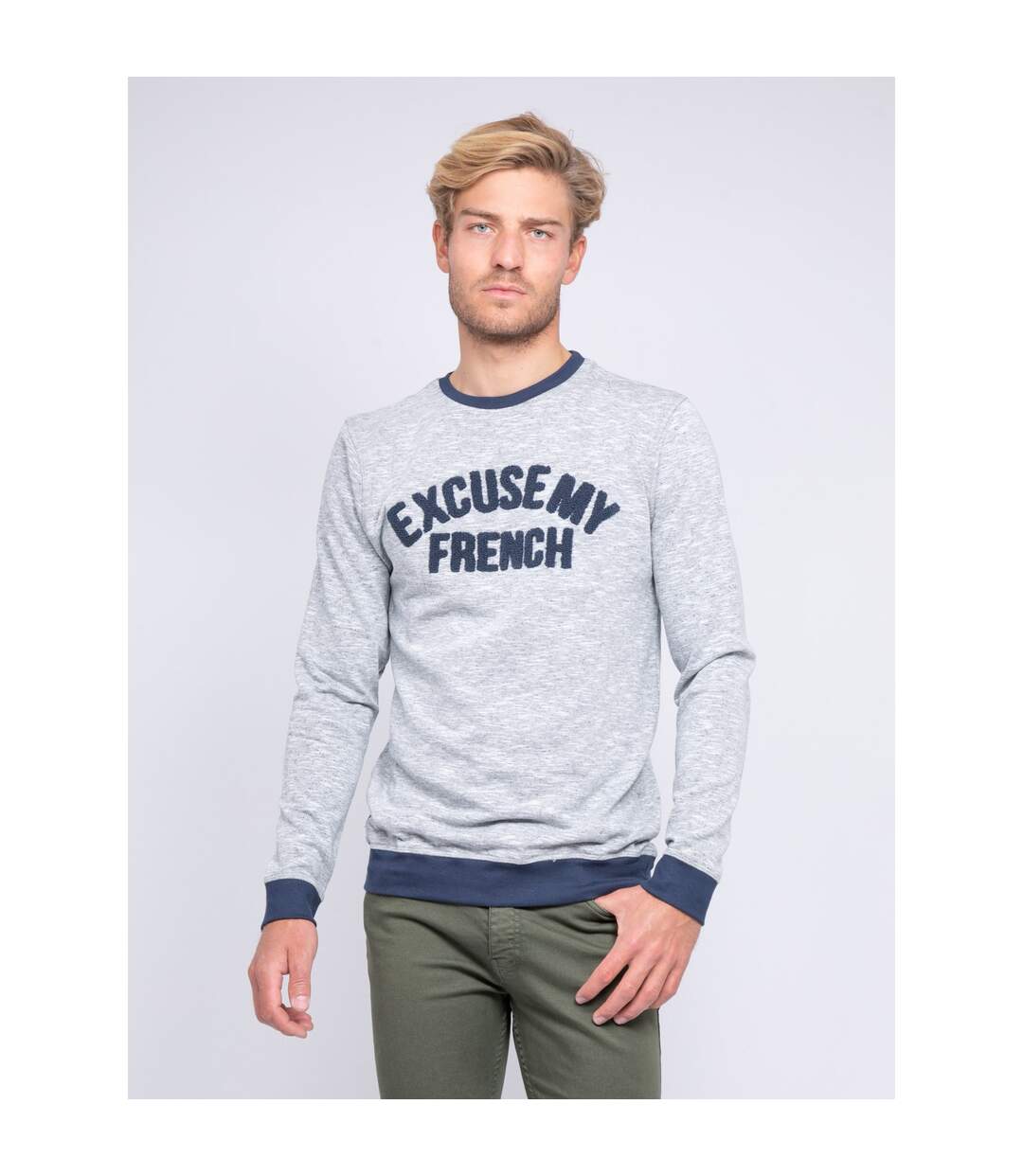 Sweat col rond message WILBERT-1