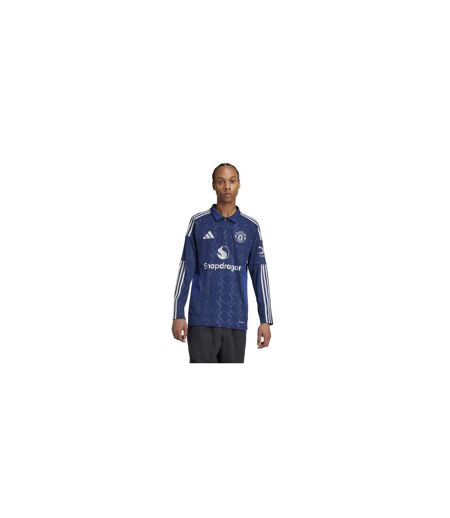 Maillot Extérieur Manches Longues Motif/style Manchester United Fc 24/25 Homme Bleu Adidas