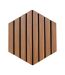 Lot de 3 Panneaux Déco Hexagonal Colva 30x26cm Marron-2