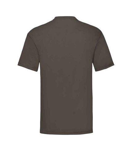 Mens valueweight t-shirt chocolate Fruit of the Loom