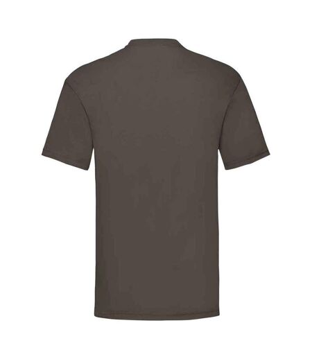 Mens valueweight t-shirt chocolate Fruit of the Loom