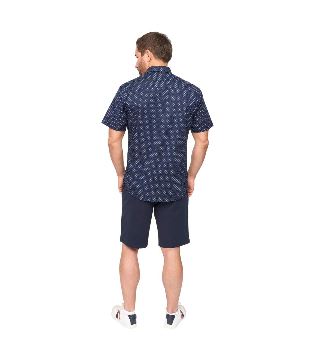 Chemises Manches Courtes Domesta Homme Bleu Marine Blanc Imprimé Bewley & Ritch-3