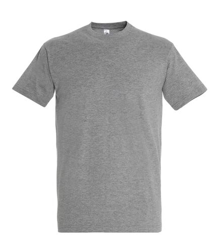 T-shirt manches courtes - Mixte - 11500 - gris chiné