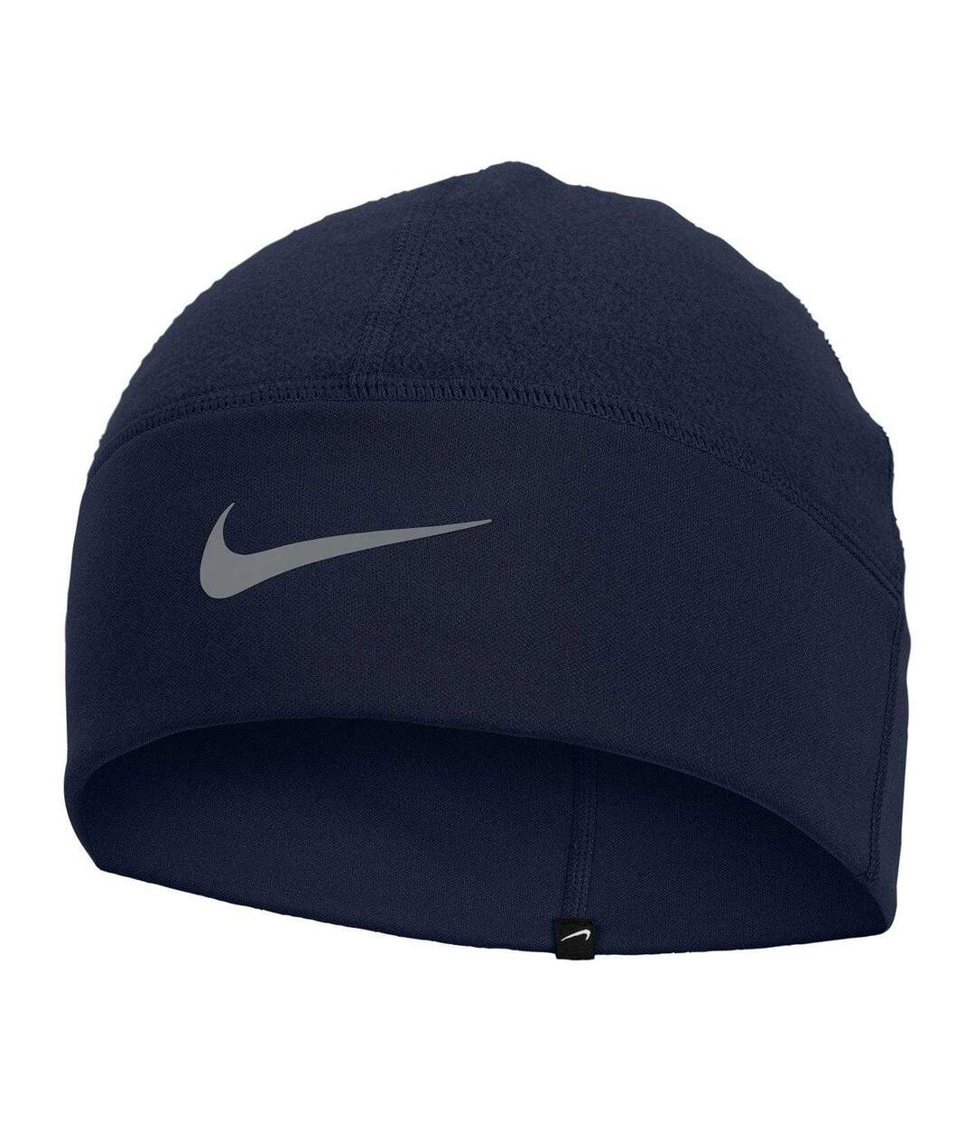Bonnet Motif/style Swoosh Therma Fit Bleu Marine Nike-1