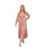 Robe Longue Manches Longues Motif/style Floral Femme Rose Anaya With Love-1