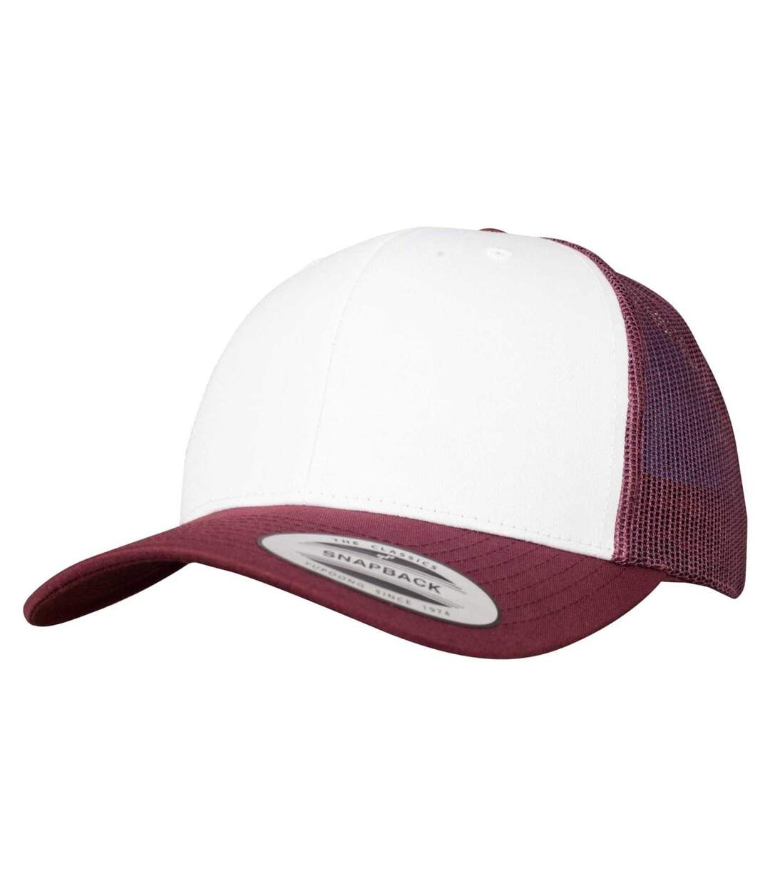 Casquette Trucker Motif/style Rétro Adulte Pourpre Blanc Flexfit-1