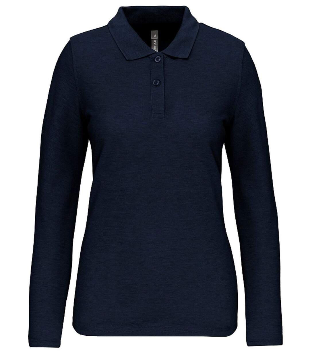 Polo manches longues - Femme - WK277 - bleu marine-2