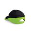 Casquette Teamwear Competition Noir Vert Citron Beechfield-1