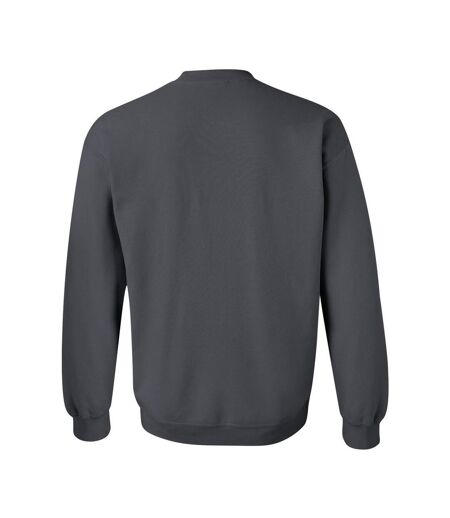 Unisex adult heavy blend crew neck sweatshirt charcoal Gildan