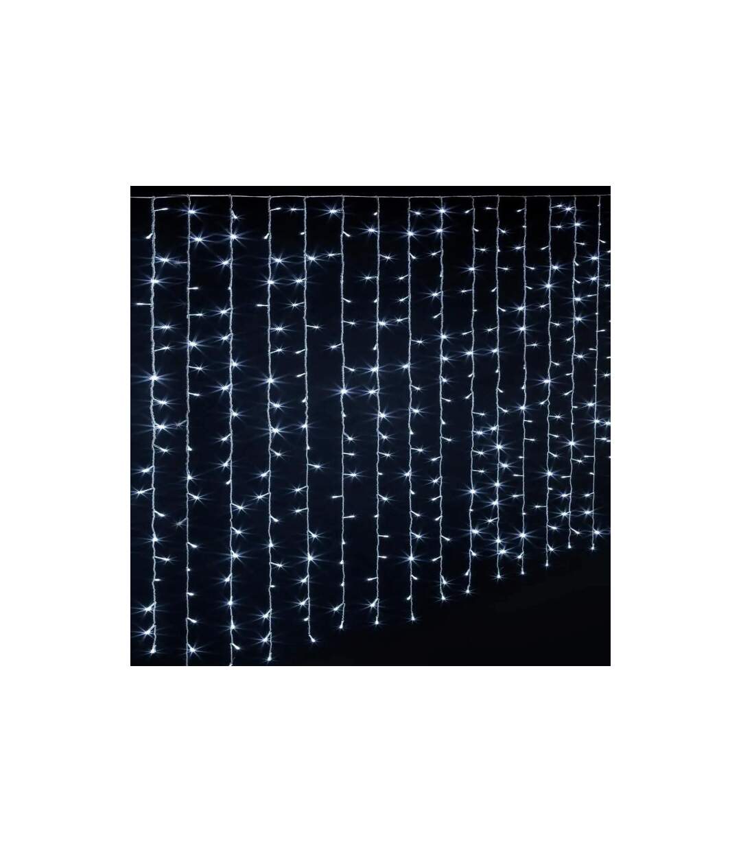 Rideau Lumineux Led 40 Tombées 4m Blanc Froid-1