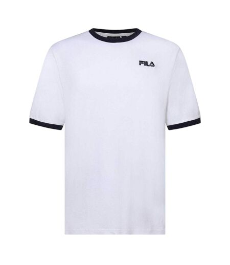 T-shirt Motif/style Logo Aster Homme Blanc Bleu Marine Fila