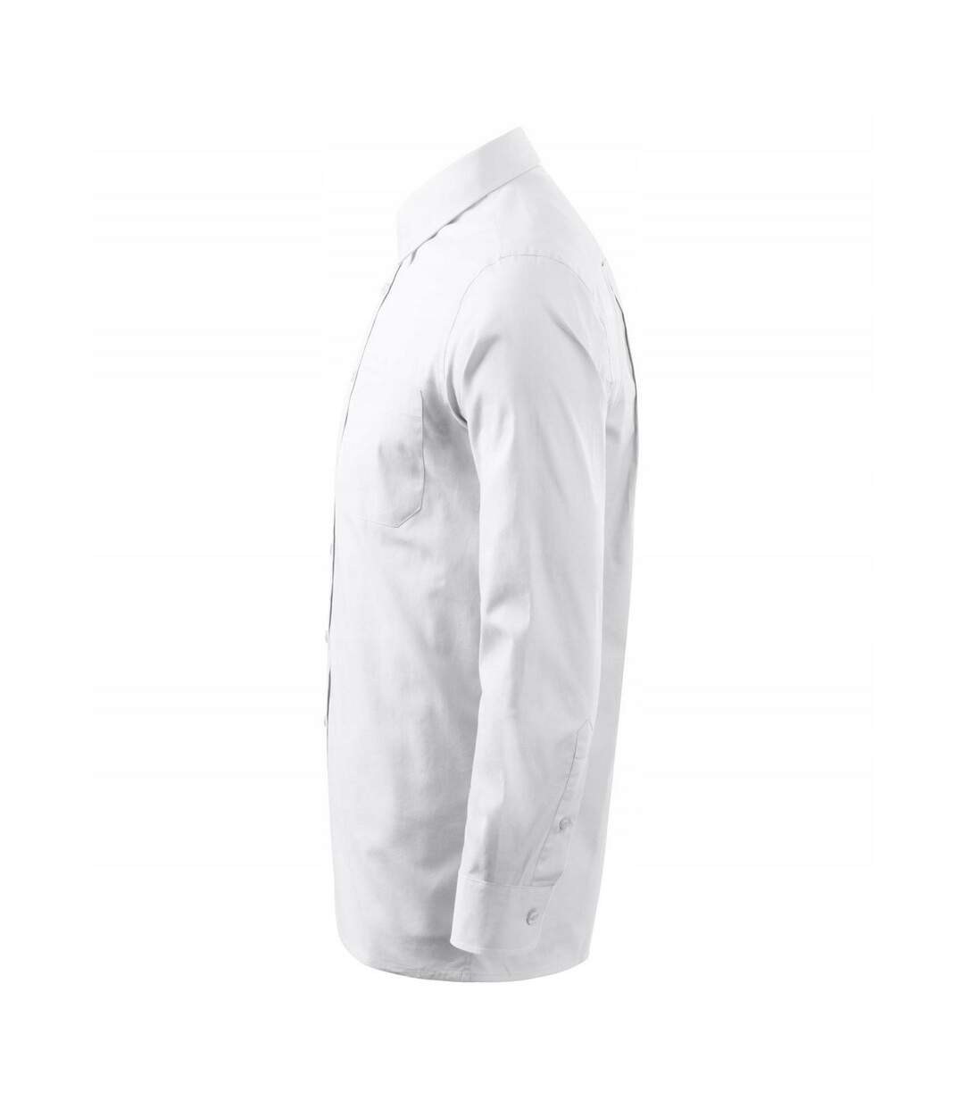 Chemise Manches Longues Motif/style Uni Homme Blanc Malfini-3