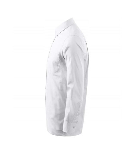 Chemise Manches Longues Motif/style Uni Homme Blanc Malfini