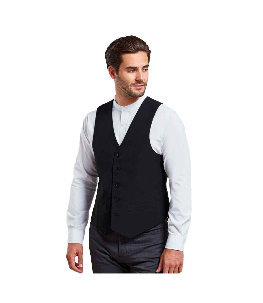 Gilet de bar doublé homme noir Premier-3