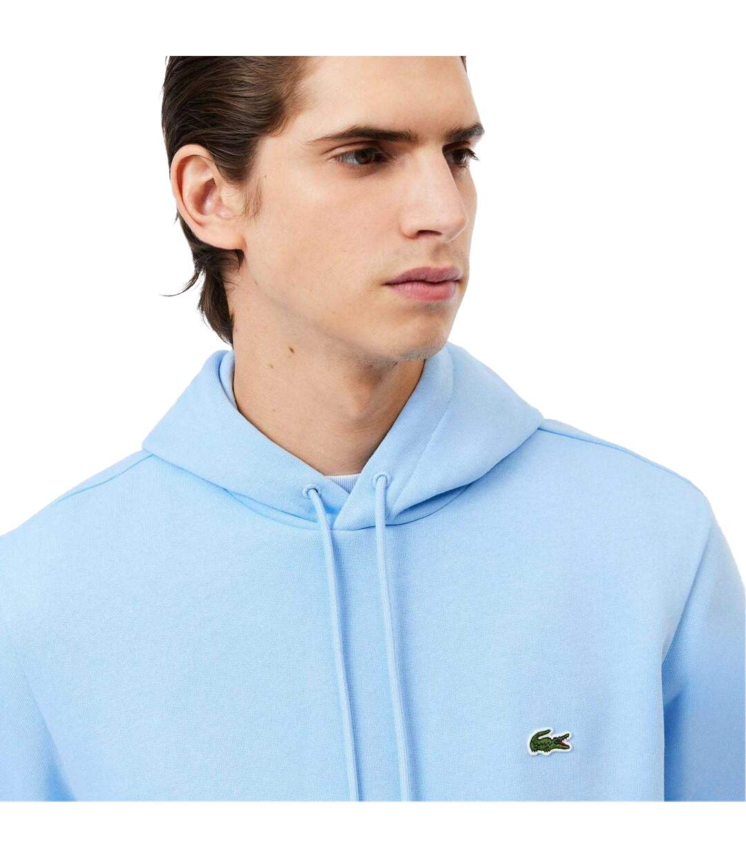 Sweat À Capuche Homme Bleu Clair Lacoste-4