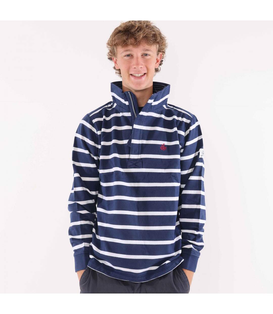 Sweat Motif/style Rayé Homme Marine Lazy Jacks-1