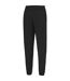 Mens college cuffed ankle jogging bottoms jet black Awdis