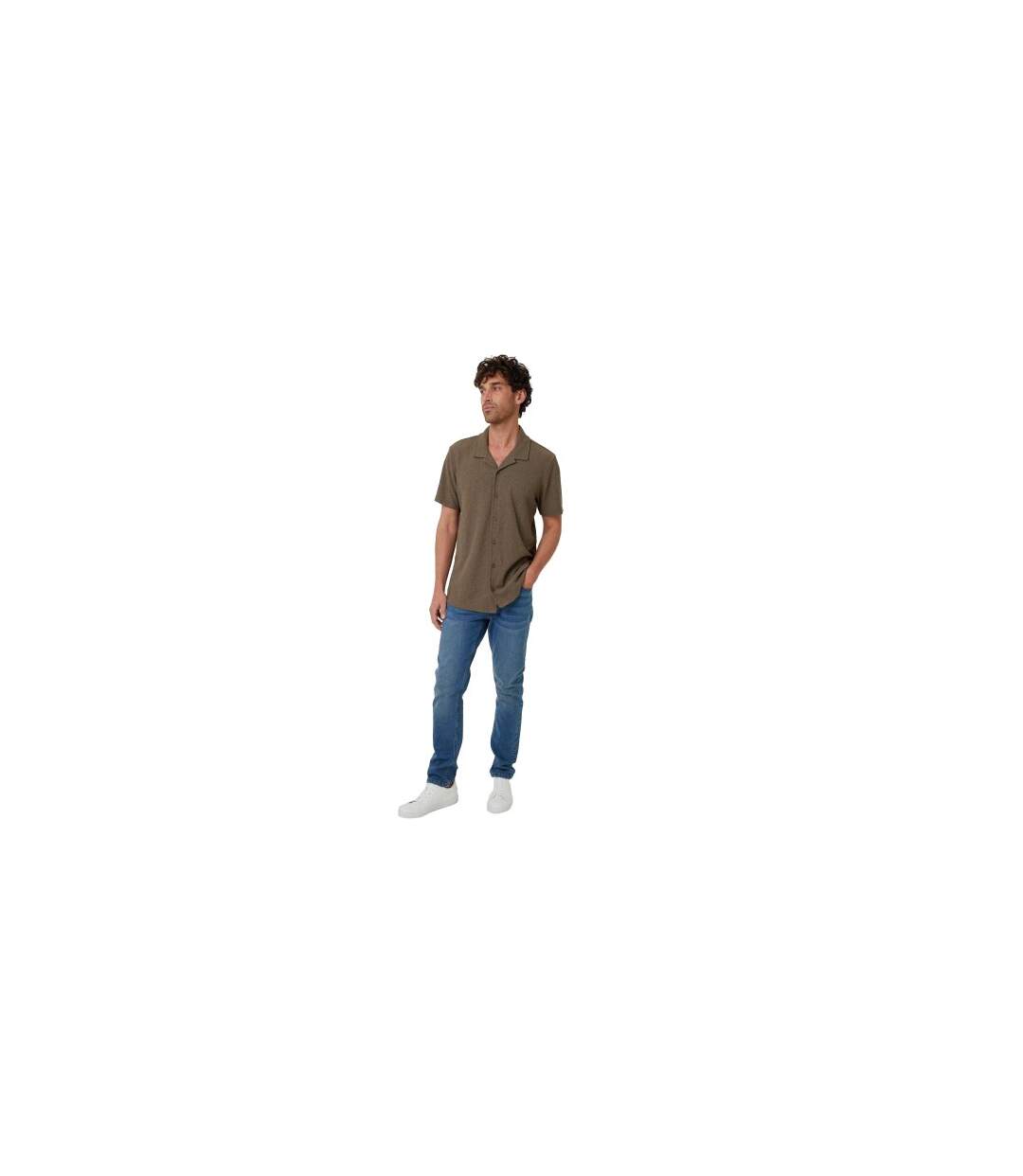 Chemise Selkirk Homme Vert Kaki Threadbare-1