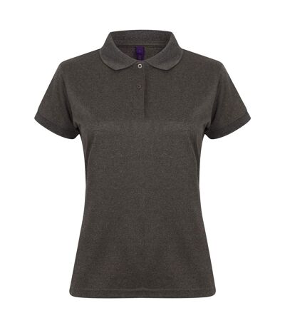 Henbury - Polo sport à forme ajustée - Femme (Gris foncé chiné) - UTRW636